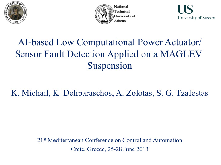 ai based low computational power actuator sensor fault