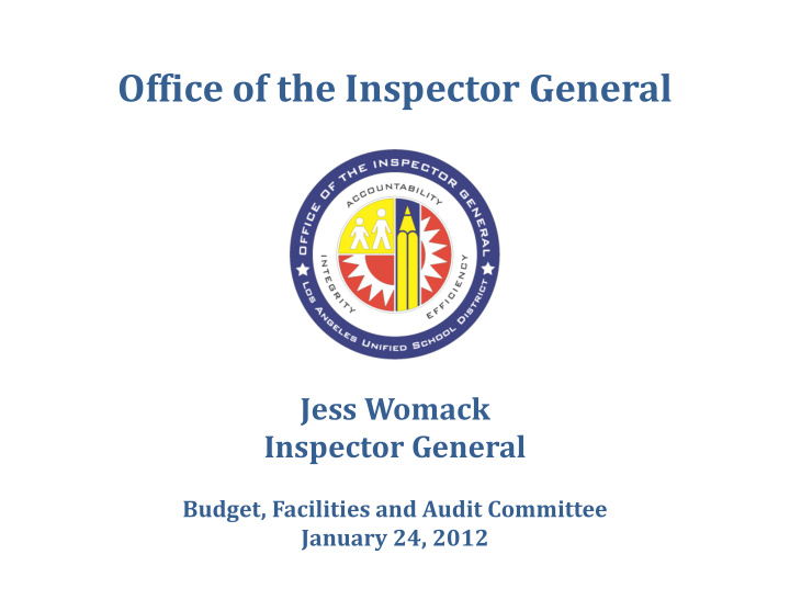 office of the inspector general