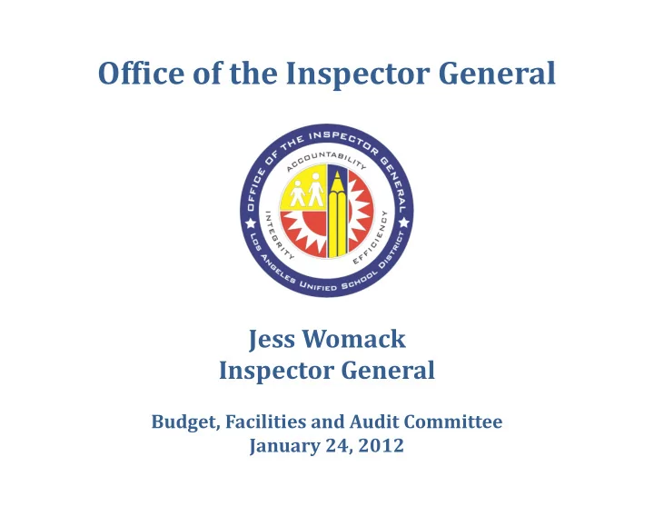 office of the inspector general