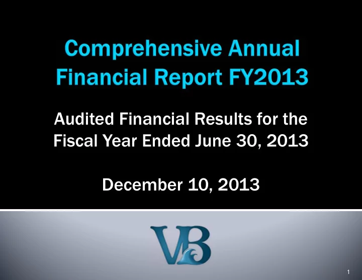 audited financial results for the fiscal year ended june