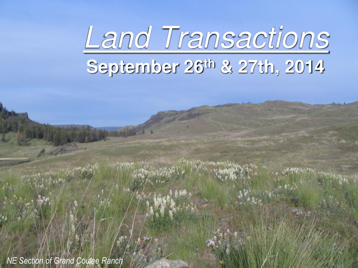 land transactions