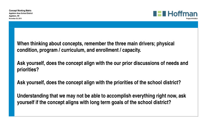 when thinking about concepts remember the three main