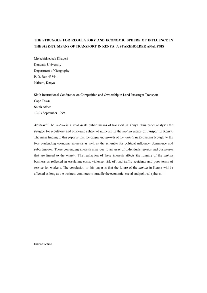 the struggle for regulatory and economic sphere of