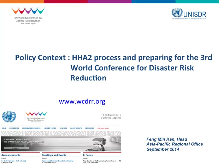 wcdrr org feng min kan head asia pacific regional office