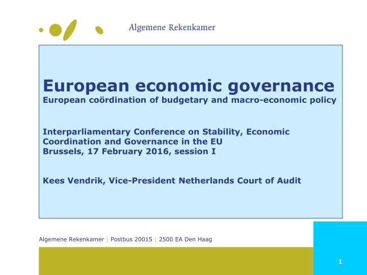 interparliamentary conference on stability economic