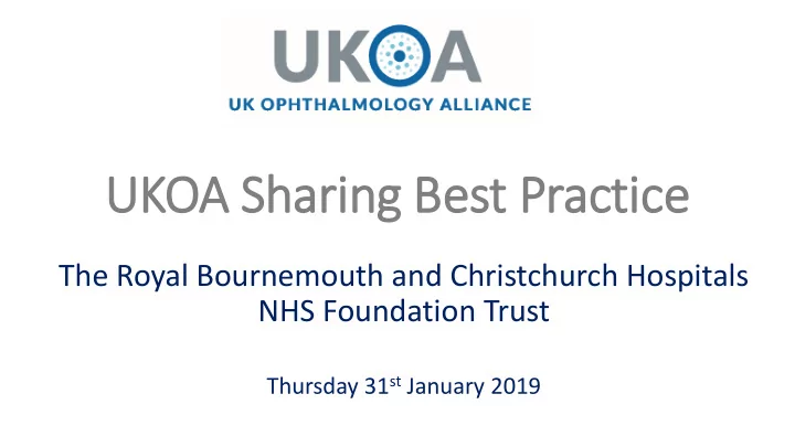 ukoa sharing best practice
