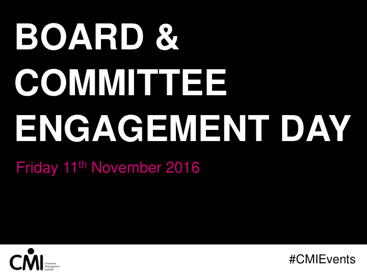 board committee engagement day