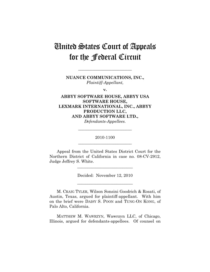 united states court of appeals for the federal circuit