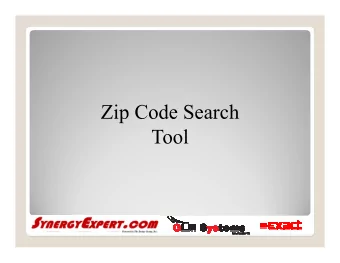 Zip Code Search  Tool  Feature  A database of Zip Codes (US and Canada)  Allows SSRS Reports