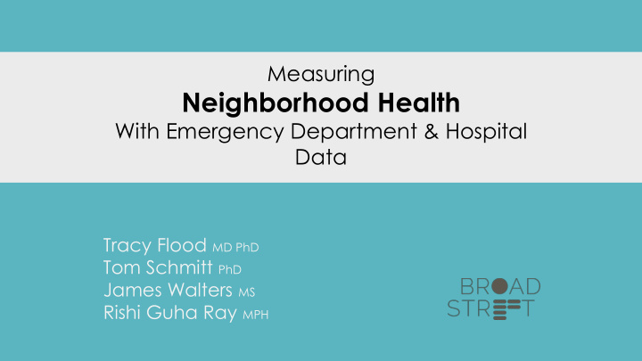 neighborhood health
