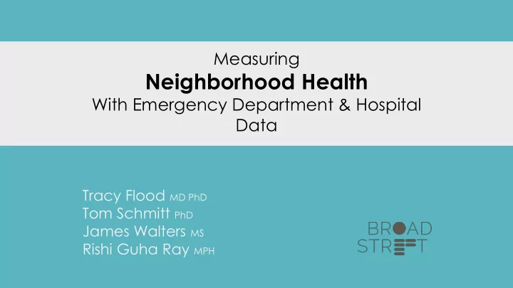 neighborhood health