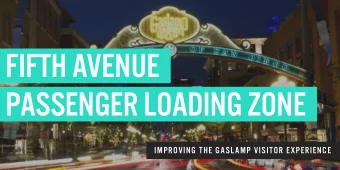 FIFTH AVENUE  PASSENGER LOADING ZONE  IMPROVING THE GASLAMP VISITOR EXPERIENCE  WEEKEND CONGESTION