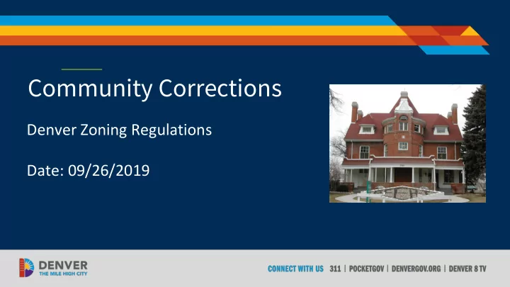 community corrections