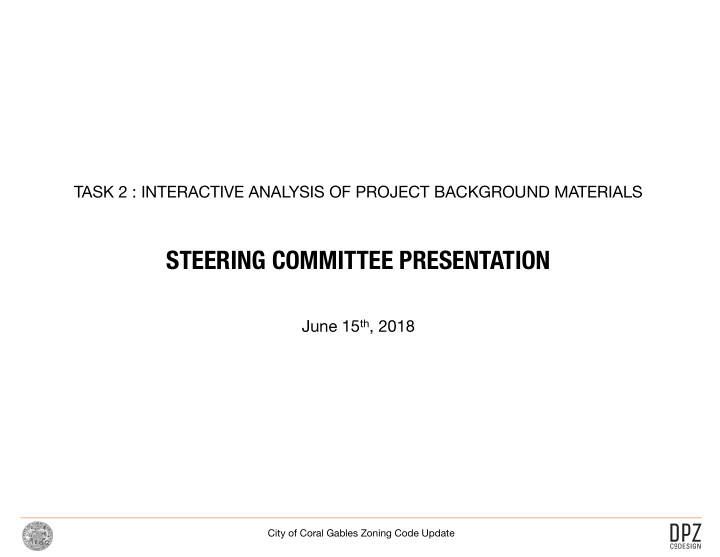 steering committee presentation