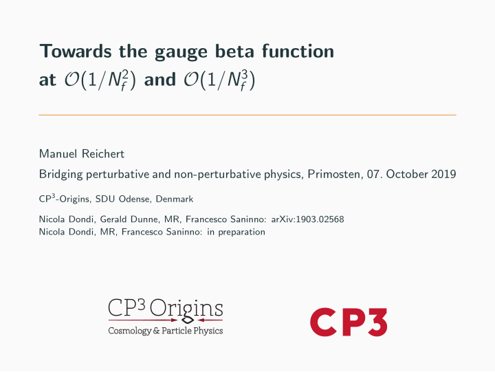 towards the gauge beta function