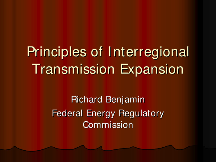 principles of interregional principles of interregional