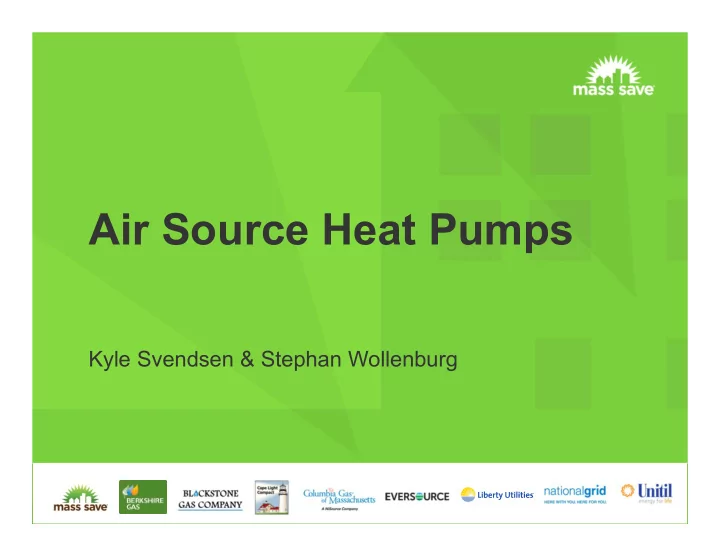 air source heat pumps