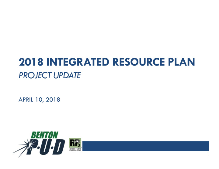 2018 integrated resource plan