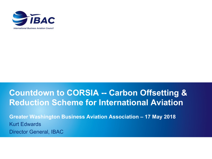 countdown to corsia carbon offsetting reduction scheme