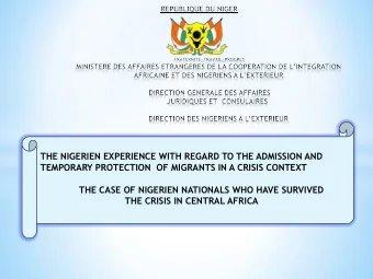 CAR context  Preparations  Repatriation operation  IOM secondary transport  Repatriate statistics