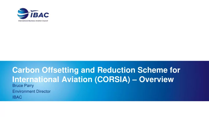 carbon offsetting and reduction scheme for international