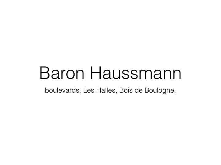 baron haussmann