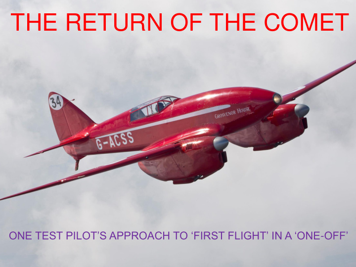 the return of the comet