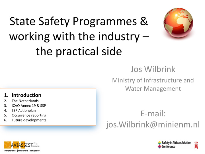 state safety programmes working with the industry the