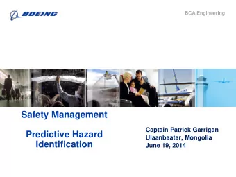 Predictive Hazard  Ulaanbaatar, Mongolia  Identification  June 19, 2014  Accident / Serious