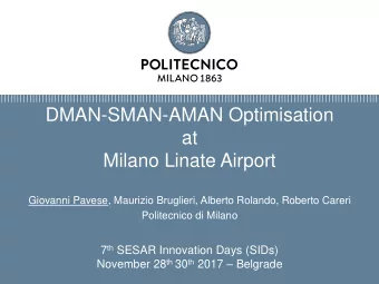 at  Milano Linate Airport  Giovanni Pavese, Maurizio Bruglieri, Alberto Rolando, Roberto Careri