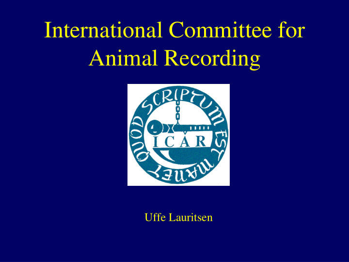 international committee for animal recording