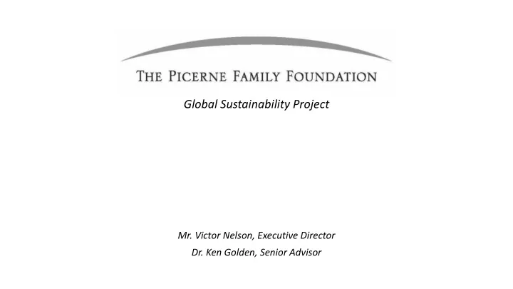 global sustainability project