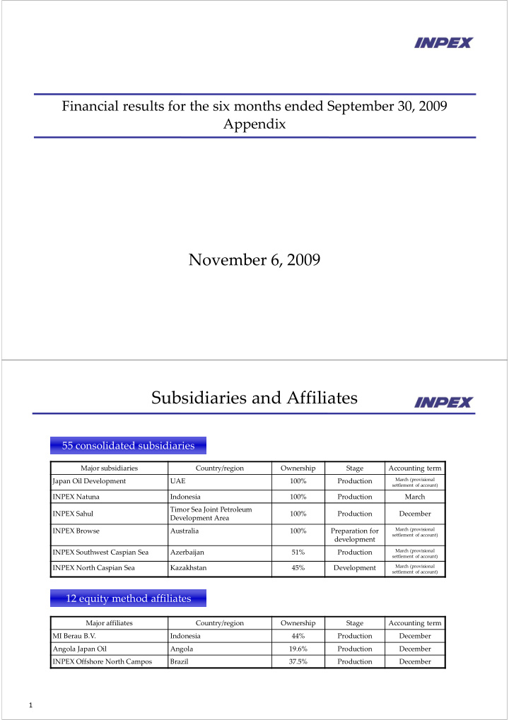subsidiaries and affiliates