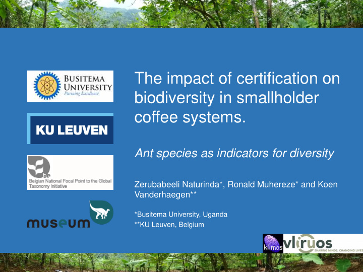 the impact of certification on biodiversity in