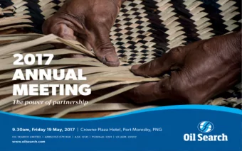 Oil Search Limited  ARBN 055 079 868  Emergency Evacuation  2017 Annual Meeting - 19 May 2017  2