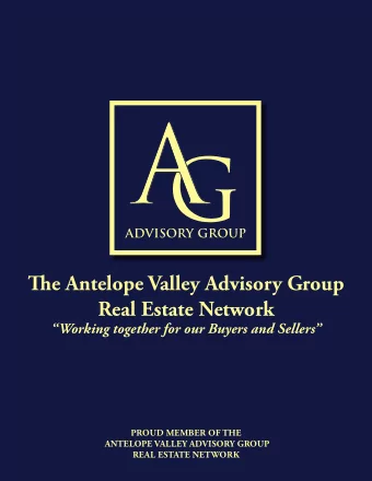 A  G  ADVISORY GROUP  Tie Antelope Valley Advisory Group  Real Estate Network  Working together