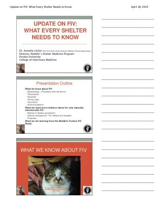 WHAT EVERY SHELTER  ___________________________________  NEEDS TO KNOW
