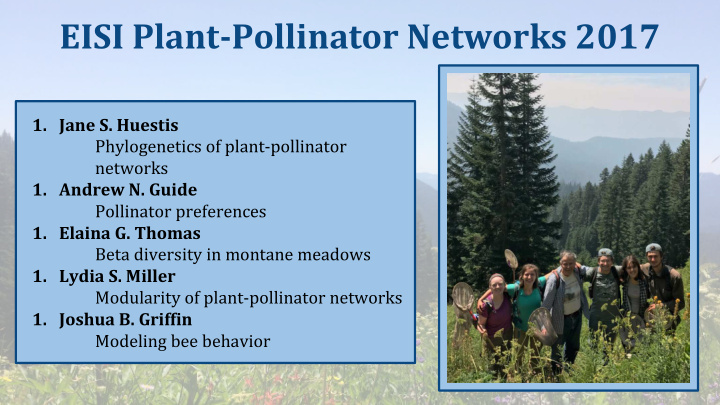 eisi plant pollinator networks 2017