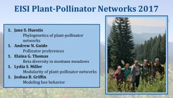 EISI Plant-Pollinator Networks 2017  1. Jane S. Huestis  Phylogenetics of plant-pollinator