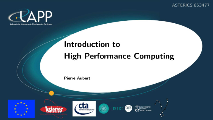 introduction to high performance computing