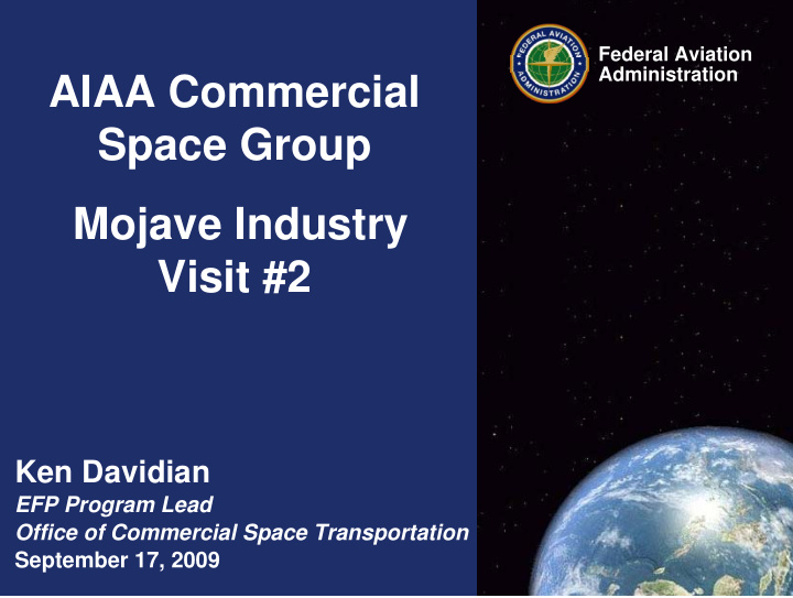aiaa commercial space group mojave industry visit 2