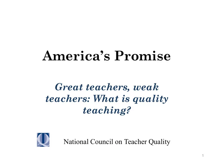 america s promise