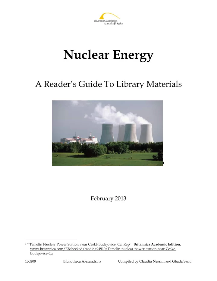 nuclear energy
