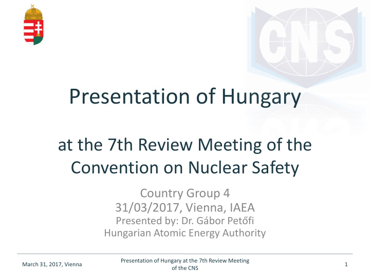 presentation of hungary at the 7th review meeting of the