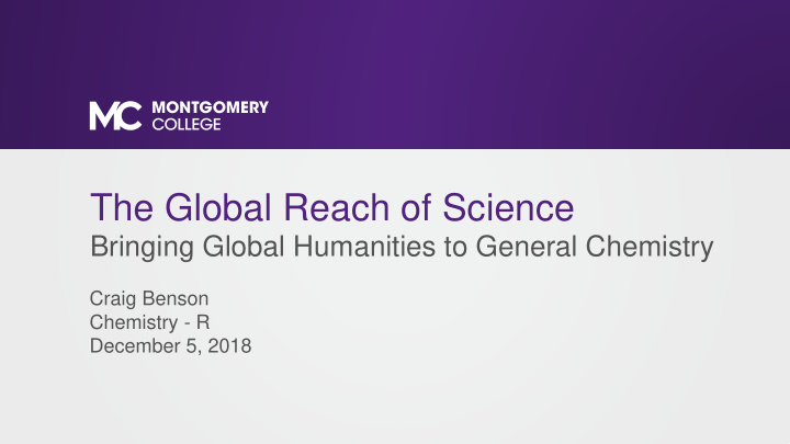 the global reach of science