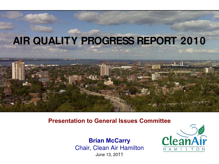 air quality progress report 2010