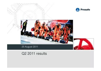 Q2 2011 results  2  Disclaimer  All statements in this presentation other than statements of