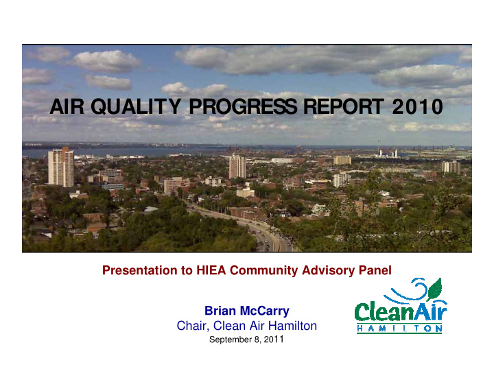 air quality progress report 2010