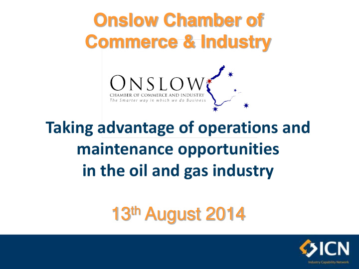 onslow chamber of