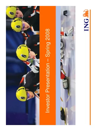Investor Presentation  Spring 2008  The leader in the Canadian P&amp;C market  ROE performance